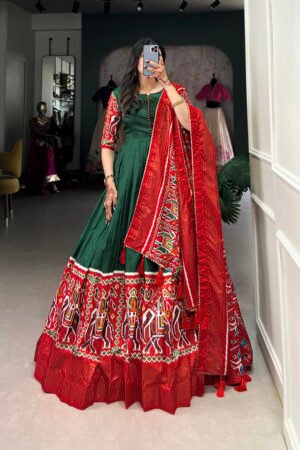 Patola Print Dola Silk Gown