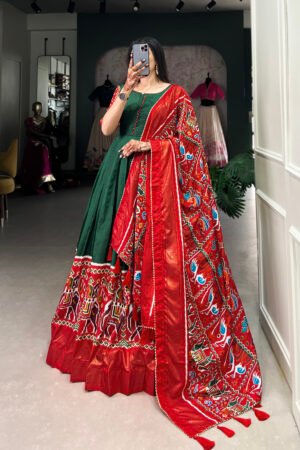 Patola Print Dola Silk Gown