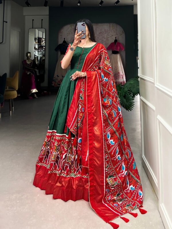 Patola Print Dola Silk Gown