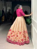 Silk Gown with Embroidered Jacket