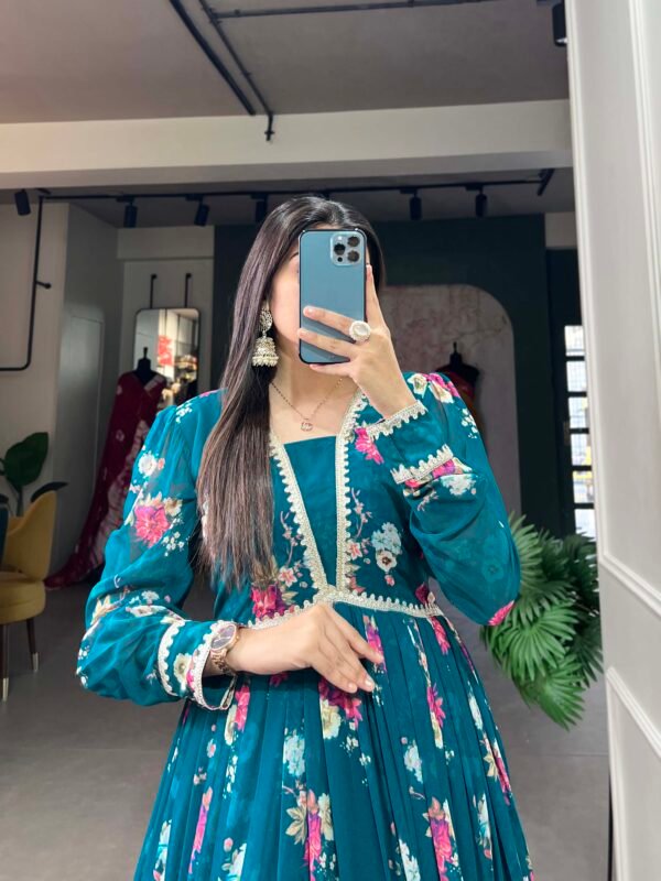 Floral Georgette Gown