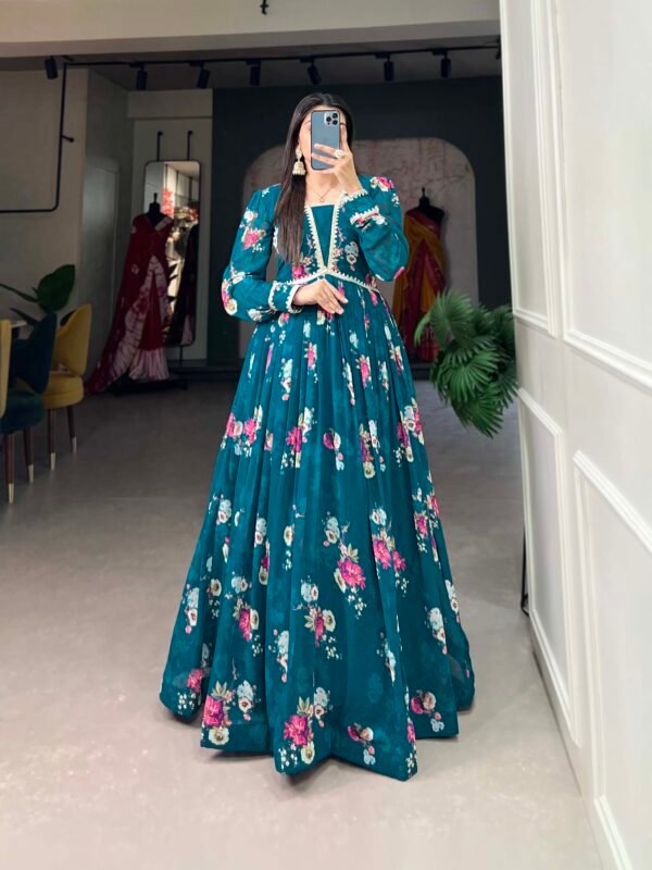 Floral Georgette Gown
