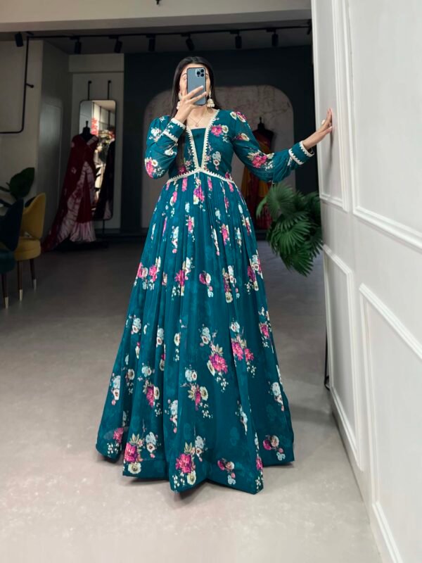 Floral Georgette Gown