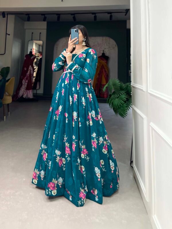 Floral Georgette Gown