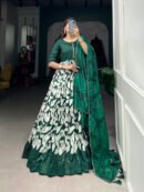 Tussar Silk Printed Gown