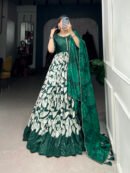 Tussar Silk Printed Gown